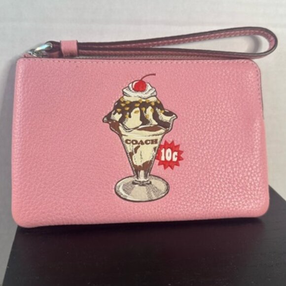 Coach Handbags - Corner Zip Wristlet With Sundae Graphic